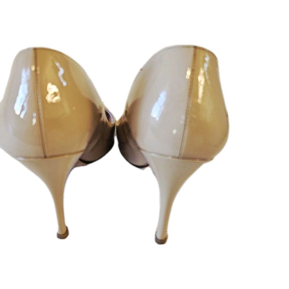 Kate Spade New York Beige Leather Pumps Slingback Heels Size 8 - Picture 6 of 7